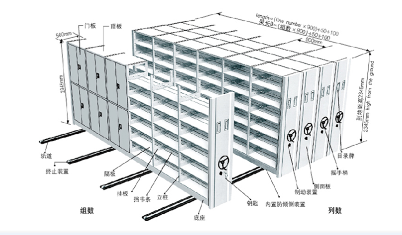 密集架详图 密集架详图